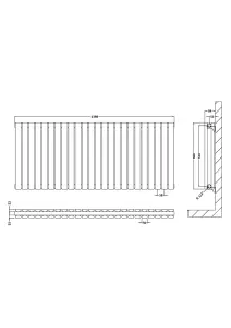 Square Horizontal Double Panel Radiator - 600mm x 1398mm - 4968 BTU - Satin White