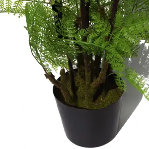 150cm Artificial Natural Extra Large Fern Foliage Plant with Copper Metal Plater