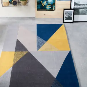 Origins Trio Blue/Ochre Rug 160 X 230