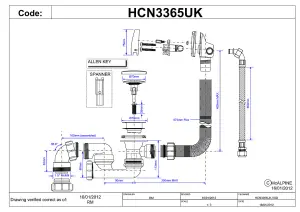 McAlpine HCN3365UK Chrome Plated Brass Bath Filler and Overflow