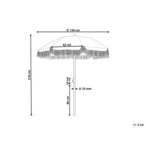 Garden Market Parasol 1.5 m White MONDELLO