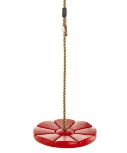 Swingan - Cool Disc Swing with Adjustable Rope - Fully Assembled - Red