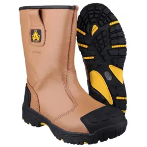 Amblers FS143 Waterproof Safety Rigger Work Boots Tan (Sizes 6-15)