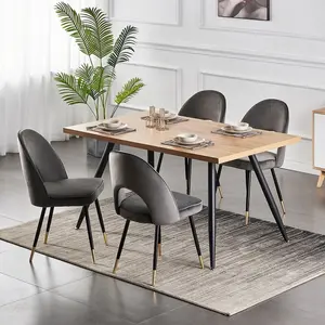 Zackery Velvet Upholstered Dining Chair (Set of 2) Grey