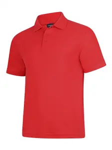 Uneek - Unisex Deluxe Poloshirt - 50% Polyester 50% Cotton - Red - Size M