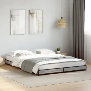 Berkfield Bed Frame without Mattress Grey Sonoma 140x200 cm