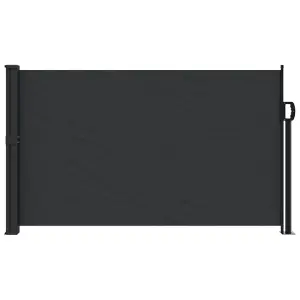 Berkfield Retractable Side Awning Black 120x500 cm