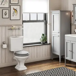 Heritage Upperton White Close-coupled Toilet with Soft close seat & Close coupled cistern