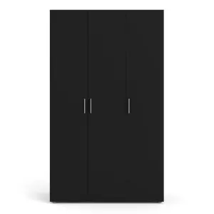 Pepe Wardrobe with 3 doors in Black