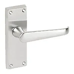 10 Pairs Victorian Straight Lever Latch Handle Satin Brushed Chrome FInish 120mm x 40mm