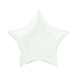 Unique Party Star Foil Balloon (Pack of 5) White (One Size)