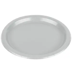 Amscan Paper Plain Disposable Plates (Pack of 8) Silver (One Size)