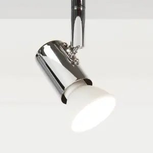 ValueLights Consul Silver Ceiling Bar Spotlight Includes 6 x LED Cool White 6500K Bulbs