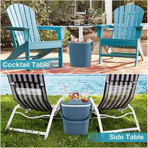 Costway 15 L Outdoor Cool Bar Table Patio Cooler Side Table with Lift Top Lid