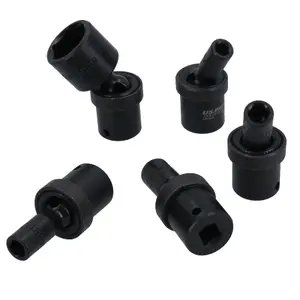 Swivel Wobble Metric Shallow Impact Sockets 1/4in Drive 5 - 15mm 12pc 6 Sided