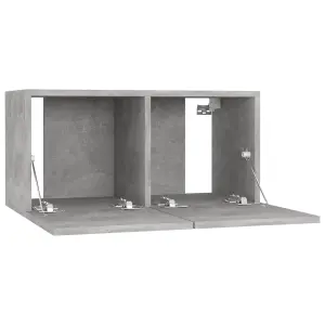 Berkfield Hanging TV Cabinets 2 pcs Concrete Grey 60x30x30 cm