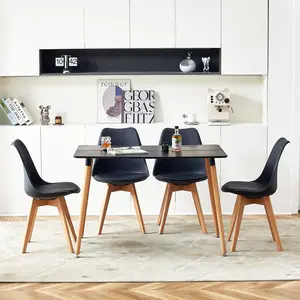 Nero 4 - Person Dining Set Black / Black