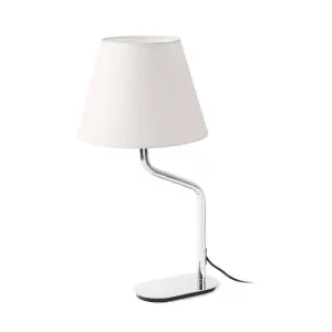 Luminosa Eterna 1 Light Table Lamp Chrome - Shade Not Included, E27