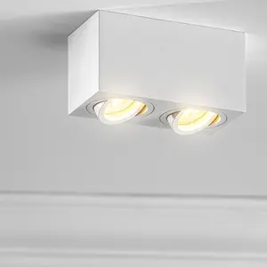 CGC SASHA Indoor Ceiling Spotlight White Twin Rectangular