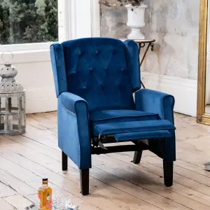 Annapoli Recliner Armchair - Dark Blue