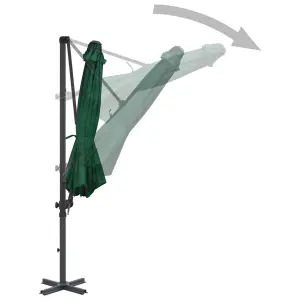 Berkfield Outdoor Umbrella with Portable Base Green