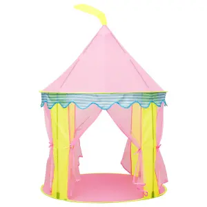 Berkfield Children Play Tent Pink 100x100x127 cm