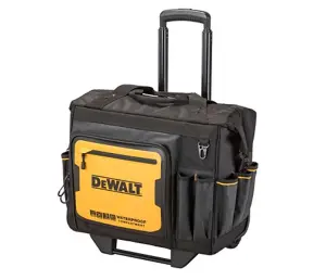 Dewalt Pro Rolling Wheeled Tool Bag Case Soft Storage Stackable + Tote Bag IP54