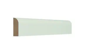 GoodHome Primed White MDF Rounded Architrave (L)2100mm (W)45mm (T)14.5mm