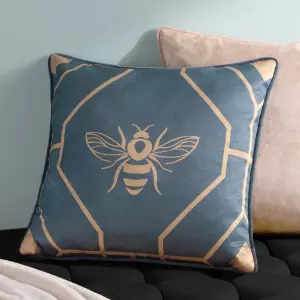 furn. Bee Deco Geometric Polyester Filled Cushion