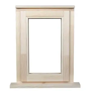 945mm (W) x 995mm (H) Wooden Stormproof Window - 1/2 Left Opening Window - Toughened Safety Glass