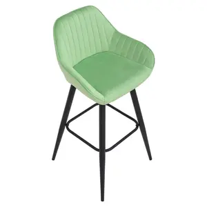 Hennen 76cm Bar Stool Black / Green