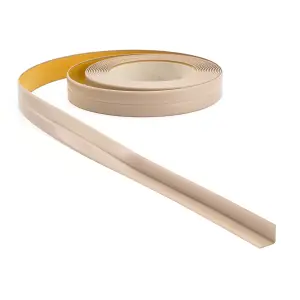 Pvc skirting board trim self-adhesive flexible 800-10 - 5m roll 10x10mm beige