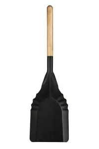 Fireside Black Shovel with Wooden Handle