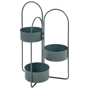 Plant Stand COLUTENA Metal Dark Blue