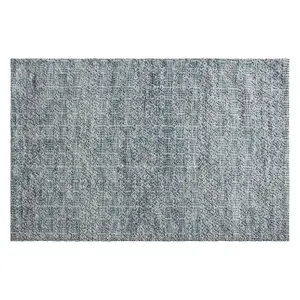 Camphills Teal Patterned Medium Rug, (L)170cm x (W)120cm