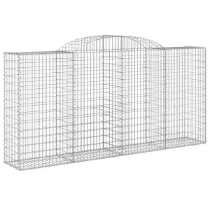 Berkfield Arched Gabion Baskets 13 pcs 300x50x140/160 cm Galvanised Iron