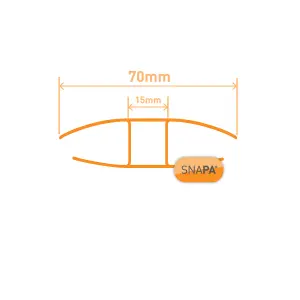 SNAPA AG120 Clear 16mm Jointing strip (W)60mm