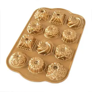 Nordic Ware Bundt Charms Pan Gold