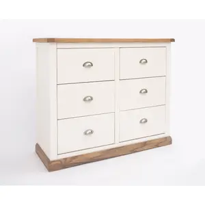 Tropea 6 Drawer Chest of Drawers Chrome Cup Handle