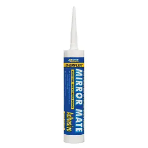 Everbuild Everflex Mirror Mate Mirror Adhesive, White, 290 ml (Pack of 12)