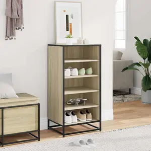 Berkfield Shoe Rack Sonoma Oak 48x38x97.5 cm Engineered Wood