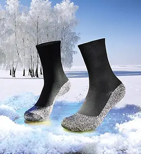 Below Zero Aluminium Fibre Thermal Socks - Lightweight Black Unisex Socks That Keep Feet Warm & Dry - Size S/M (5-8)