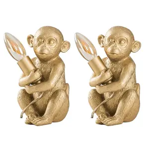 Droitwich Novelty Lamp (Set of 2) Gold / No Bulb