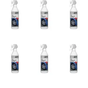 HG Car Wheel Rim Cleaner, Polish & Degreaser for All Vehicle Wheels 500ml - Pack of 6