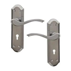 Intelligent Hardware - Internal Door Handle - Windsor - Lever on Backplate - Lever Lock Furniture - Polished/Satin Chrome