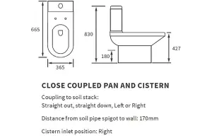 Aquarius View 450mm Vanity Unit and Close Coupled WC Toilet Set AQVW2558