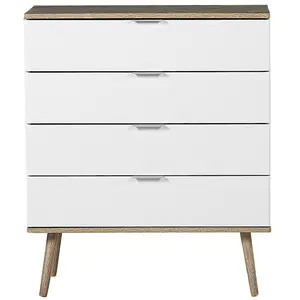 Beliani Modern 4 Drawer Chest White WALPI