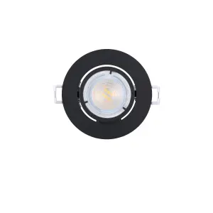 Sylvania SylSpot Warm White 4.5W Recessed LED Spotlight Kit - Black - 6 Pack