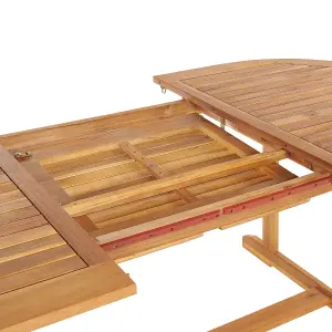 Garden Table Wood Light Brown MAUI