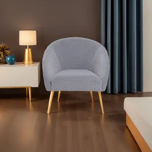 Interiors by Premier Grey Occasional Chair, Luxury Grey Velvet Occasional Chair, Comfortably Fashionable Grey and Gold Chair